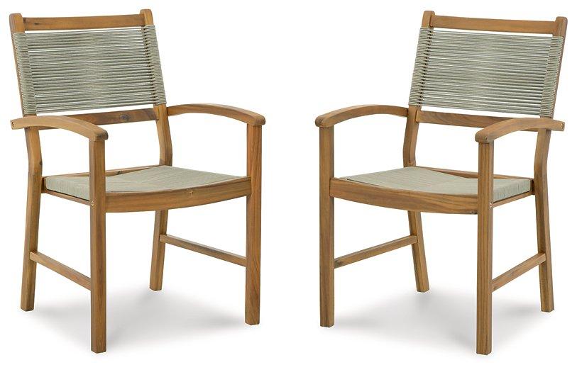 Janiyah Outdoor Dining Arm Chair (Set of 2) Outdoor Dining Chair Ashley Furniture