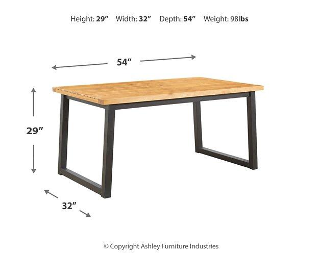 Town Wood Outdoor Dining Table Set (Set of 3) Outdoor Dining Table Ashley Furniture