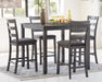 Bridson Counter Height Dining Table and Bar Stools (Set of 5) Counter Height Table Ashley Furniture