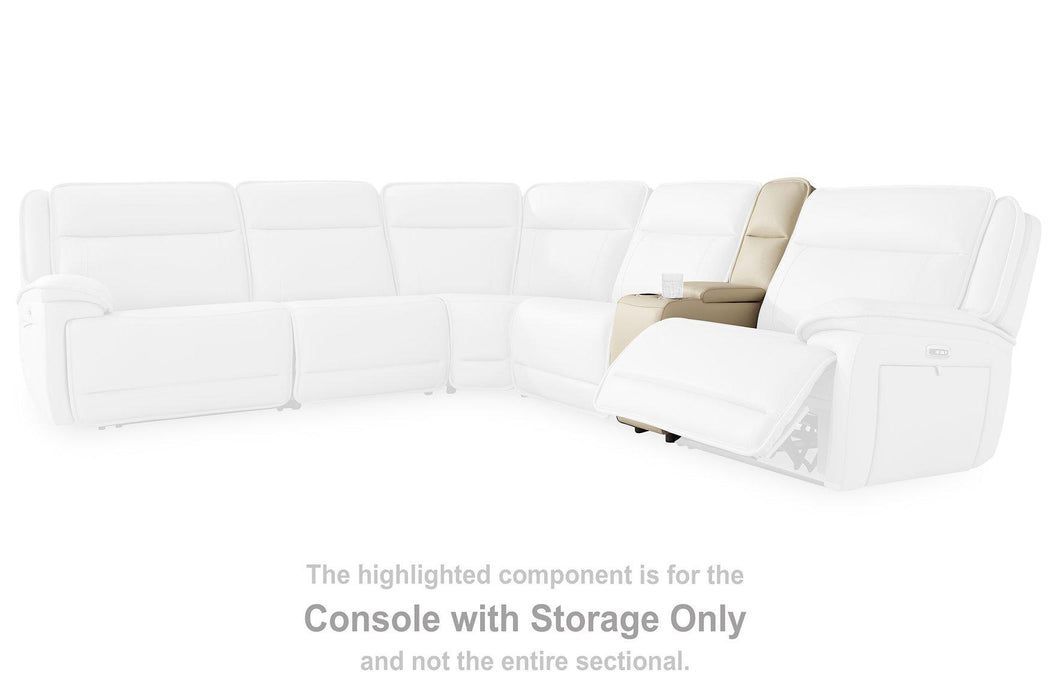 Double Deal Power Reclining Loveseat Sectional with Console Sectional Ashley Furniture