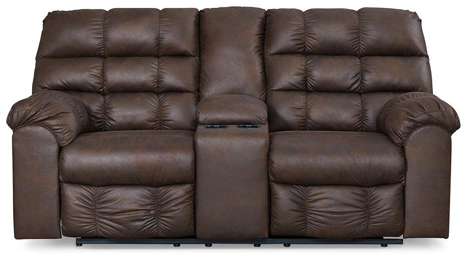 Derwin Reclining Loveseat with Console Loveseat Ashley Furniture