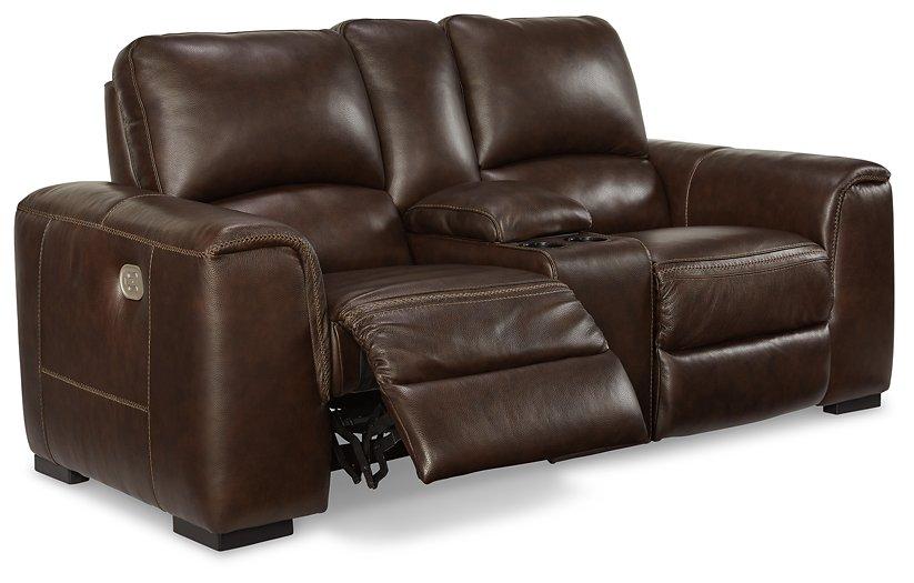 Alessandro Power Reclining Loveseat with Console Loveseat Ashley Furniture