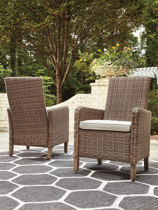 Beachcroft Arm Chair with Cushion (Set of 2) Outdoor Dining Chair Ashley Furniture