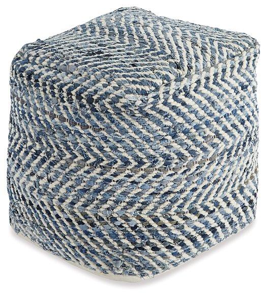 Chevron Pouf Pouf Ashley Furniture