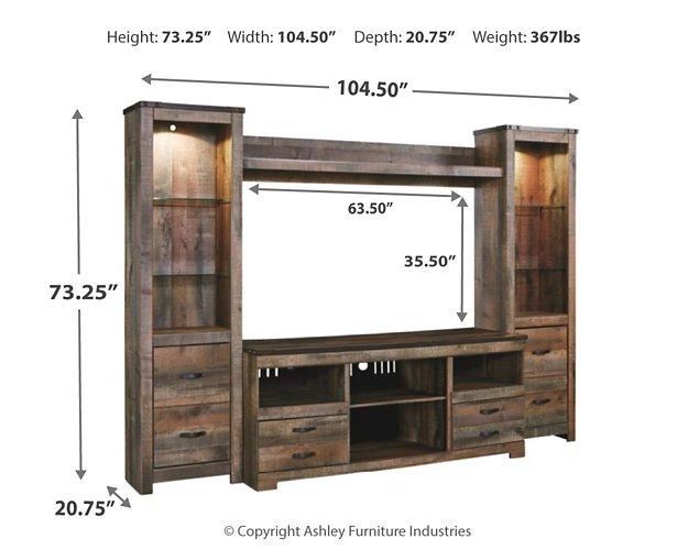 Trinell 4-Piece Entertainment Center Entertainment Center Ashley Furniture