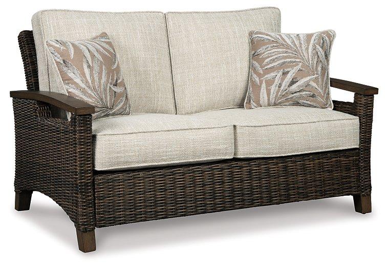 Paradise Trail Loveseat with Cushion Outdoor Seating Ashley Furniture