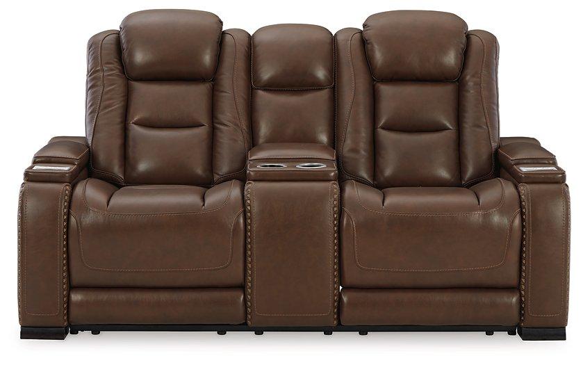 The Man-Den Power Reclining Loveseat with Console Loveseat Ashley Furniture