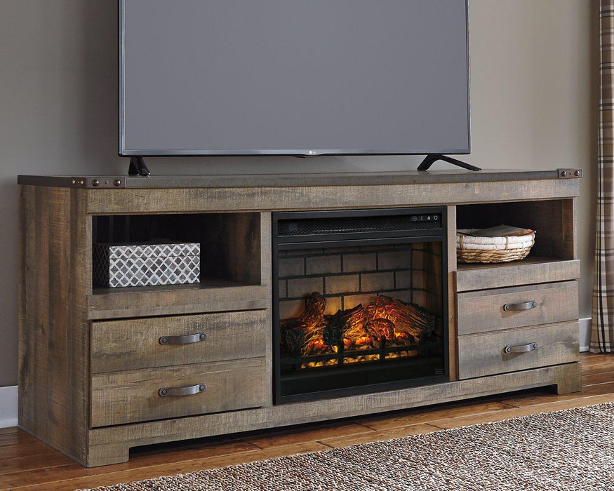 Trinell 63" TV Stand with Electric Fireplace TV Stand Ashley Furniture