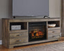 Trinell 63" TV Stand with Electric Fireplace TV Stand Ashley Furniture