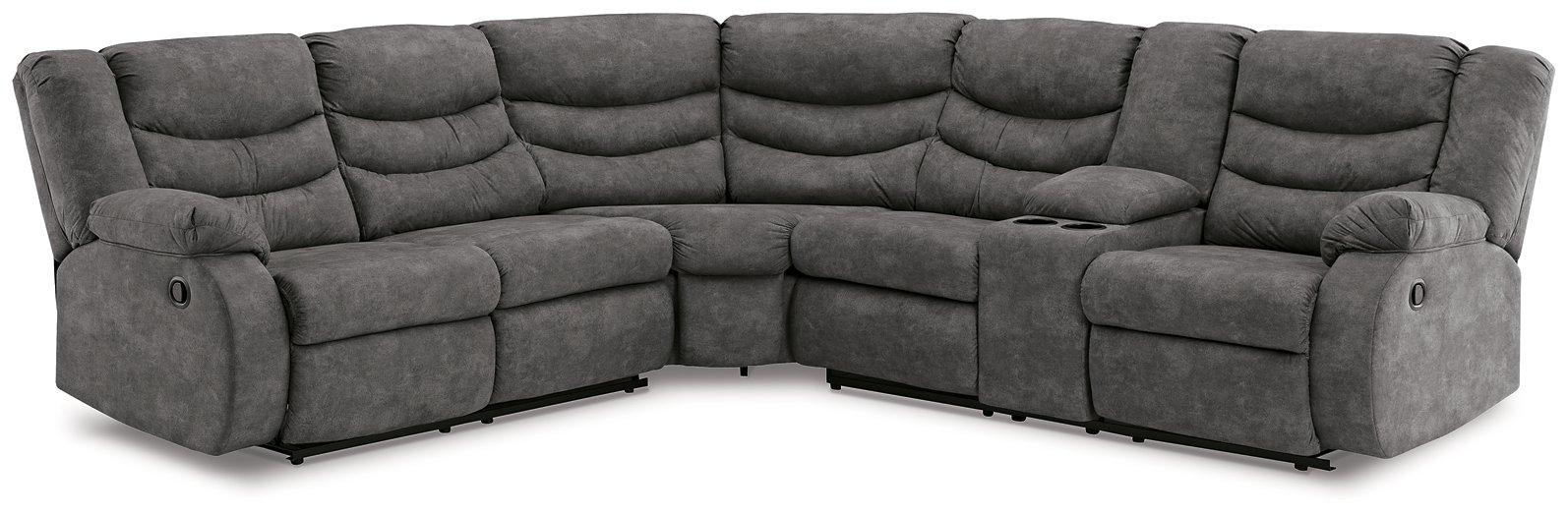 Partymate 2-Piece Reclining Sectional Sectional Ashley Furniture