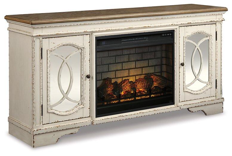 Realyn 74" TV Stand with Electric Fireplace TV Stand Ashley Furniture