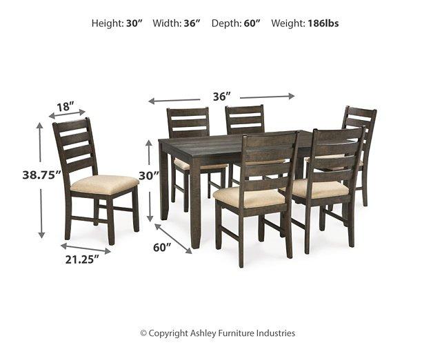 Rokane Dining Table and Chairs (Set of 7) Dining Table Ashley Furniture