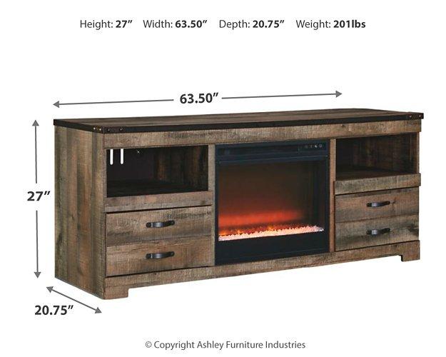 Trinell 63" TV Stand with Electric Fireplace TV Stand Ashley Furniture