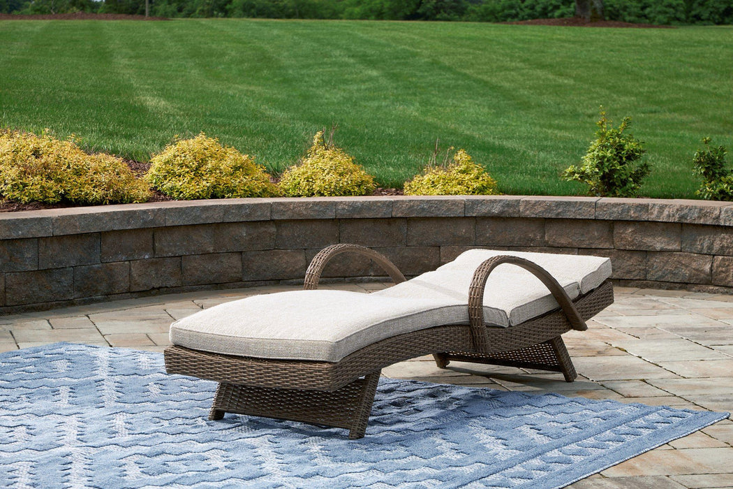 Beachcroft Outdoor Chaise Lounge with Cushion Outdoor Seating Ashley Furniture