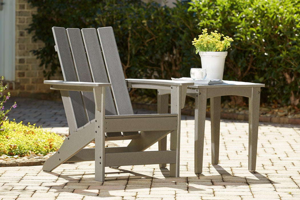 Visola Outdoor Adirondack Chair and End Table Outdoor Table Set Ashley Furniture