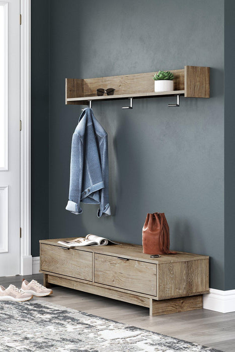 Oliah Bench with Coat Rack Coat Rack Ashley Furniture