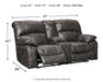 Dunwell Power Reclining Loveseat with Console Loveseat Ashley Furniture