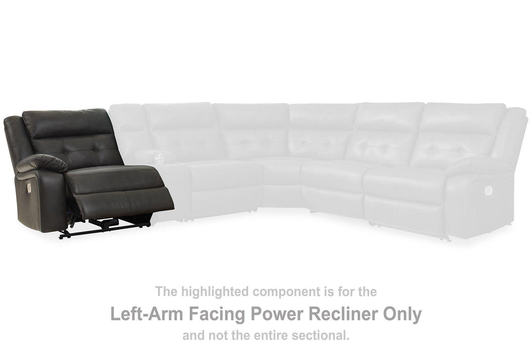 Mackie Pike Power Reclining Sectional Loveseat Sectional Ashley Furniture