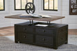 Tyler Creek Coffee Table with Lift Top Cocktail Table Lift Ashley Furniture