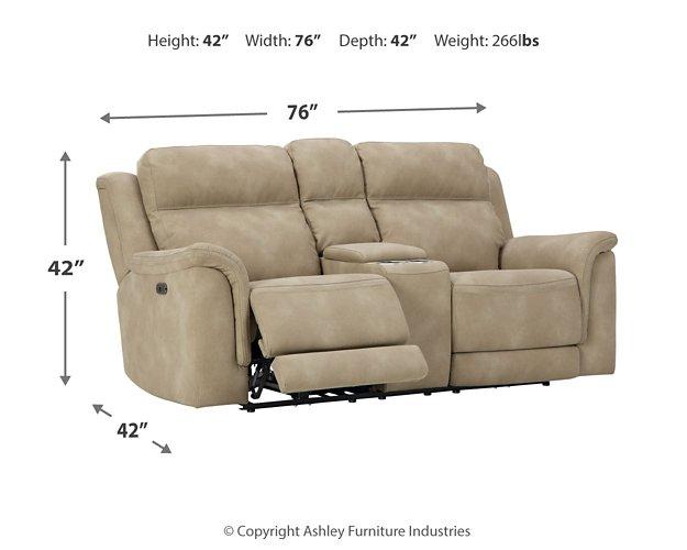 Next-Gen DuraPella Power Reclining Loveseat with Console Loveseat Ashley Furniture