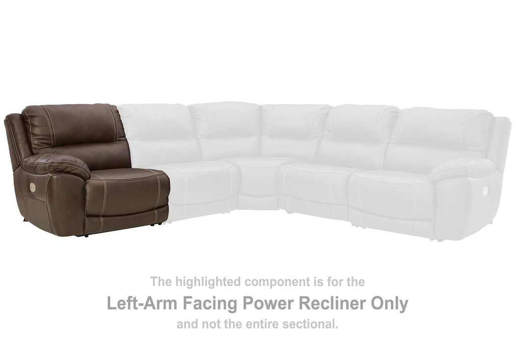 Dunleith Power Reclining Sectional Loveseat - Dayton Discount Furniture