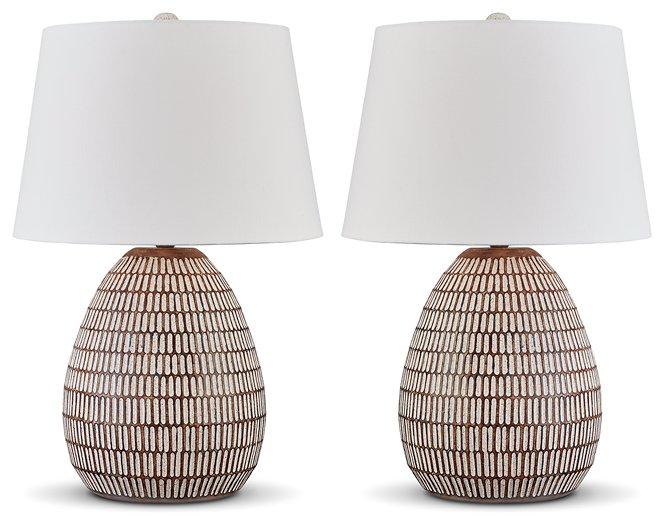 Darrich Lamp Set Table Lamp Set Ashley Furniture