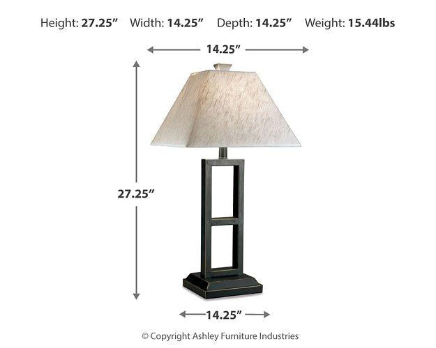 Deidra Table Lamp (Set of 2) Table Lamp Pair Ashley Furniture