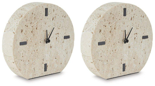 Donfordson Table Clock (Set of 2) Table Top Accessories Ashley Furniture