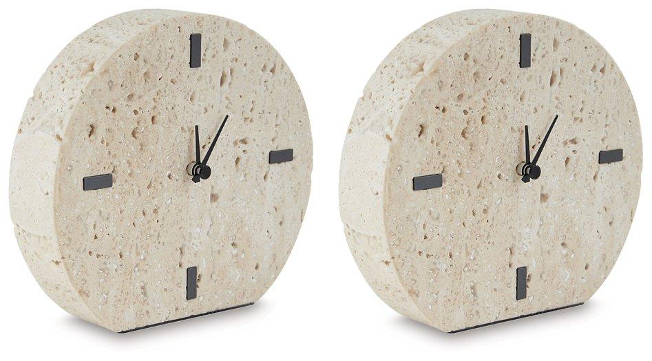 Donfordson Table Clock (Set of 2) Table Top Accessories Ashley Furniture