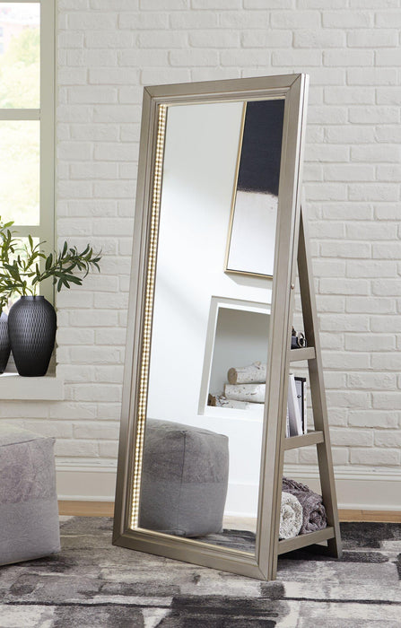 Evesen Floor Standing Mirror with Storage Mirror Ashley Furniture