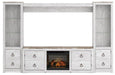 Willowton 4-Piece Entertainment Center with Electric Fireplace Entertainment Center Ashley Furniture