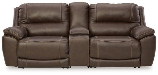 Dunleith 3-Piece Power Reclining Loveseat with Console Sectional Ashley Furniture