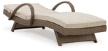 Beachcroft Outdoor Chaise Lounge with Cushion Outdoor Seating Ashley Furniture