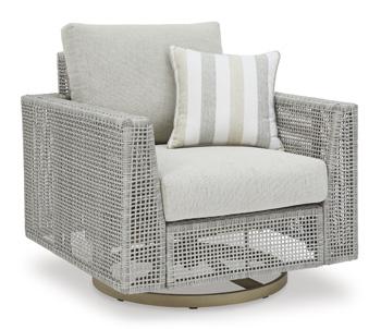 Seton Creek Outdoor Swivel Lounge with Cushion Outdoor Seating Ashley Furniture