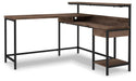 Arlenbry Home Office L-Desk with Storage Desk Ashley Furniture