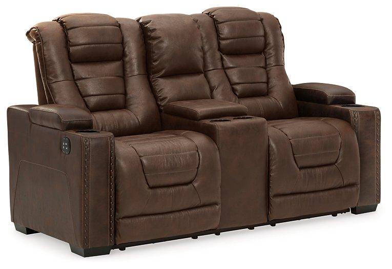 Owner's Box Power Reclining Loveseat with Console Loveseat Ashley Furniture