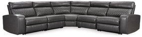 Samperstone Power Reclining Sectional Sectional Ashley Furniture