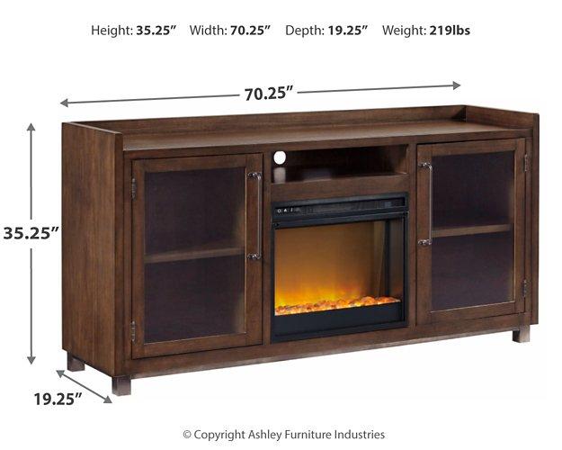 Starmore 70" TV Stand with Electric Fireplace Entertainment Center Ashley Furniture