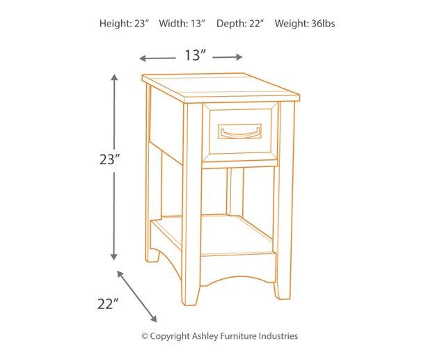 Breegin Chairside End Table End Table Ashley Furniture