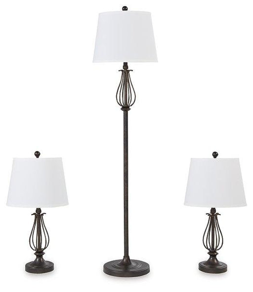 Brycestone Floor Lamp with 2 Table Lamps Table Lamp Ashley Furniture