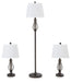 Brycestone Floor Lamp with 2 Table Lamps Table Lamp Ashley Furniture