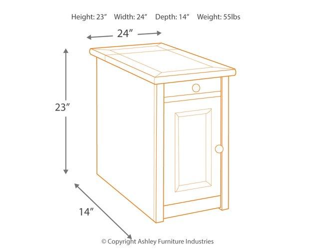 Tyler Creek Chairside End Table with USB Ports & Outlets End Table Ashley Furniture