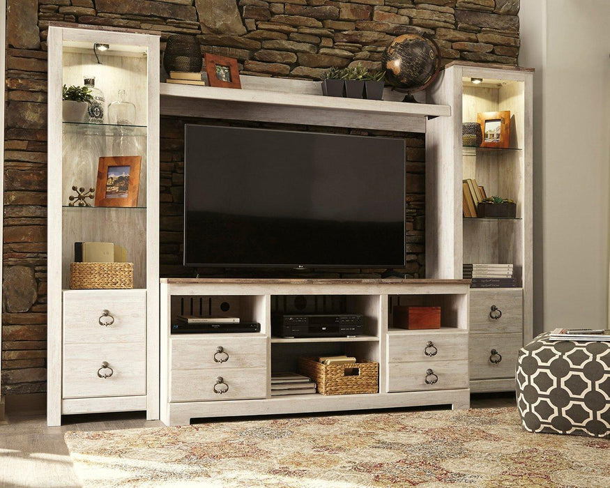 Willowton 4-Piece Entertainment Center Entertainment Center Ashley Furniture