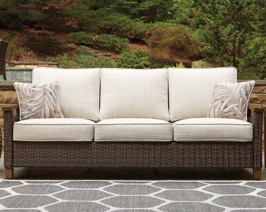 Paradise Trail Sofa with Cushion Outdoor Seating Ashley Furniture