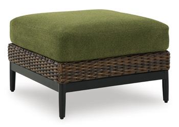 Horizon Hall Outdoor Ottoman with Cushion Outdoor Ottoman Ashley Furniture