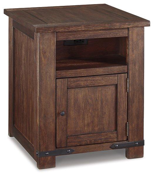 Budmore End Table with USB Ports & Outlets End Table Ashley Furniture