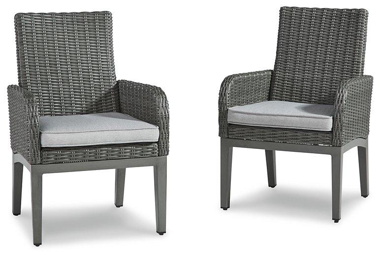 Elite Park Arm Chair with Cushion (Set of 2) Outdoor Dining Chair Ashley Furniture