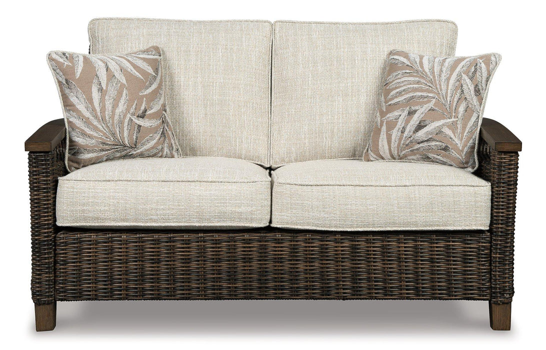 Paradise Trail Loveseat with Cushion Outdoor Seating Ashley Furniture