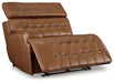 Temmpton Dual Power Leather Reclining Modular Loveseat with Console Loveseat Ashley Furniture