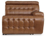 Temmpton Dual Power Leather Reclining Modular Loveseat with Console Loveseat Ashley Furniture